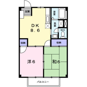2DK 間取り図