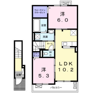 2LDK 間取り図