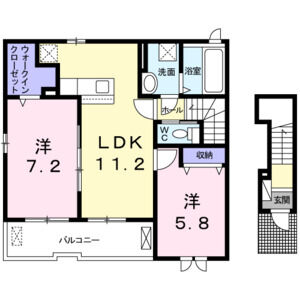 2LDK 間取り図
