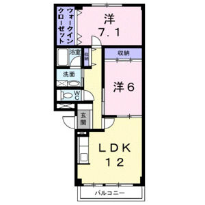 2LDK 間取り図