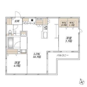 2LDK 間取り図