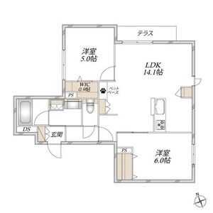 2LDK 間取り図