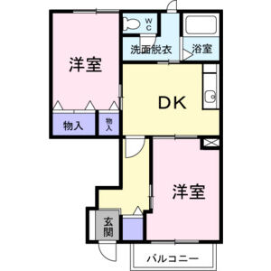 2DK 間取り図