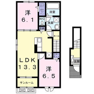 2LDK 間取り図
