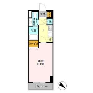 1K 間取り図
