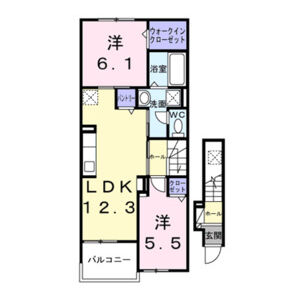 2LDK 間取り図