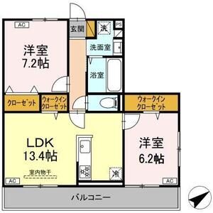 2LDK 間取り図