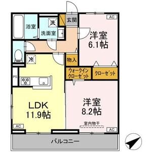 2LDK 間取り図