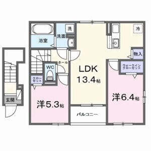 2LDK 間取り図