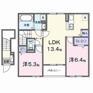 2LDK 間取り図