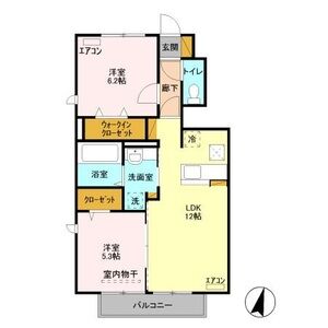 2LDK 間取り図