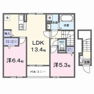 2LDK 間取り図