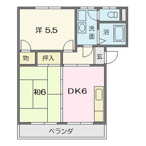 2DK 間取り図