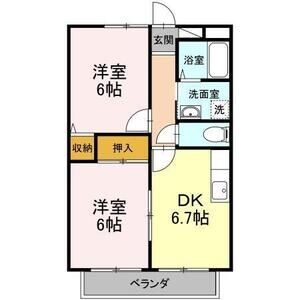 2DK 間取り図