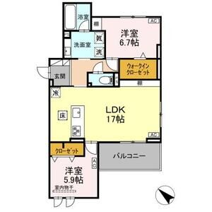 2LDK 間取り図