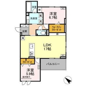 2LDK 間取り図