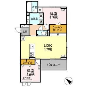 2LDK 間取り図