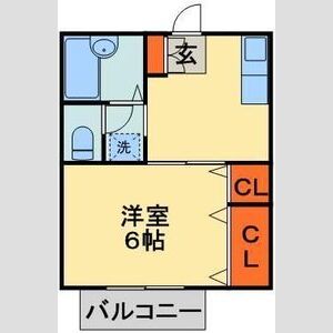 1K 間取り図