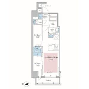 2LDK 間取り図