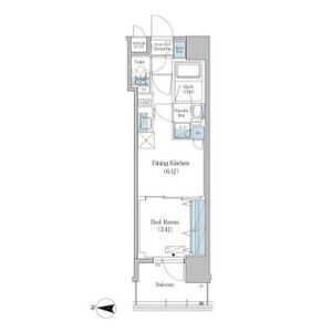 1DK 間取り図