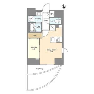 1DK 間取り図