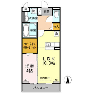 1LDK 間取り図
