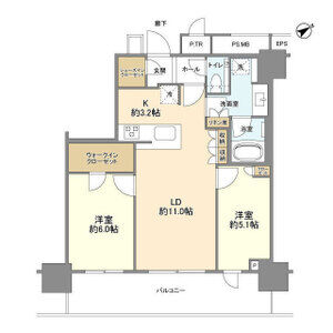 2LDK 間取り図
