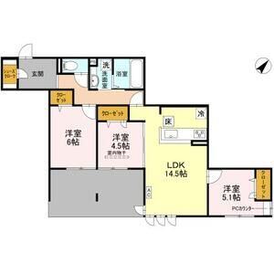 3LDK 間取り図