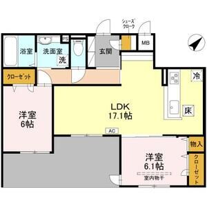 2LDK 間取り図
