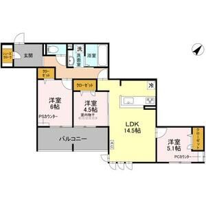 3LDK 間取り図