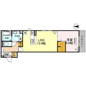 1LDK 間取り図