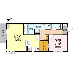 1LDK 間取り図