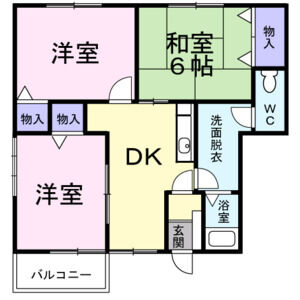 3DK 間取り図