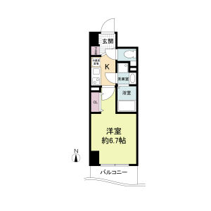 1K 間取り図