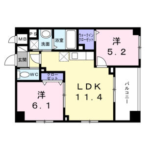2LDK 間取り図