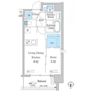 1LDK 間取り図