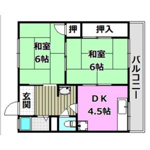 2DK 間取り図