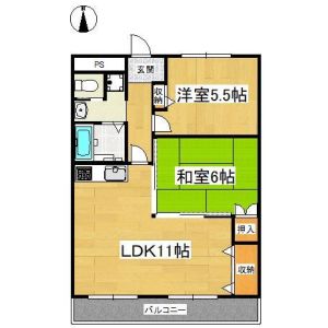 2LDK 間取り図