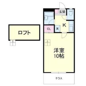 1K 間取り図