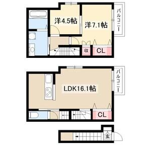 2LDK 間取り図