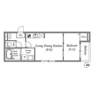 1LDK 間取り図