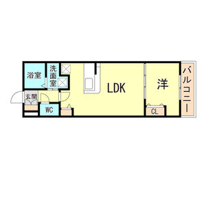 1LDK 間取り図