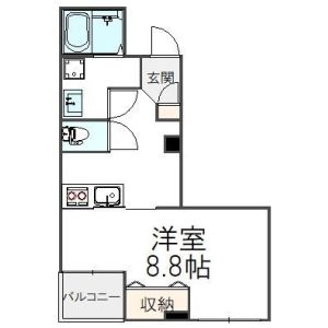 1K 間取り図