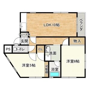 2LDK 間取り図