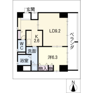 1LDK 間取り図