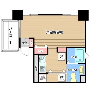 1K 間取り図