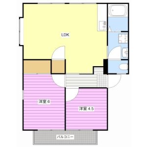 2LDK 間取り図
