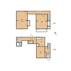 2LDK 間取り図