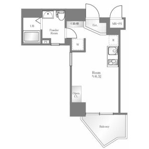 ワンルーム 間取り図