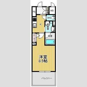 1K 間取り図